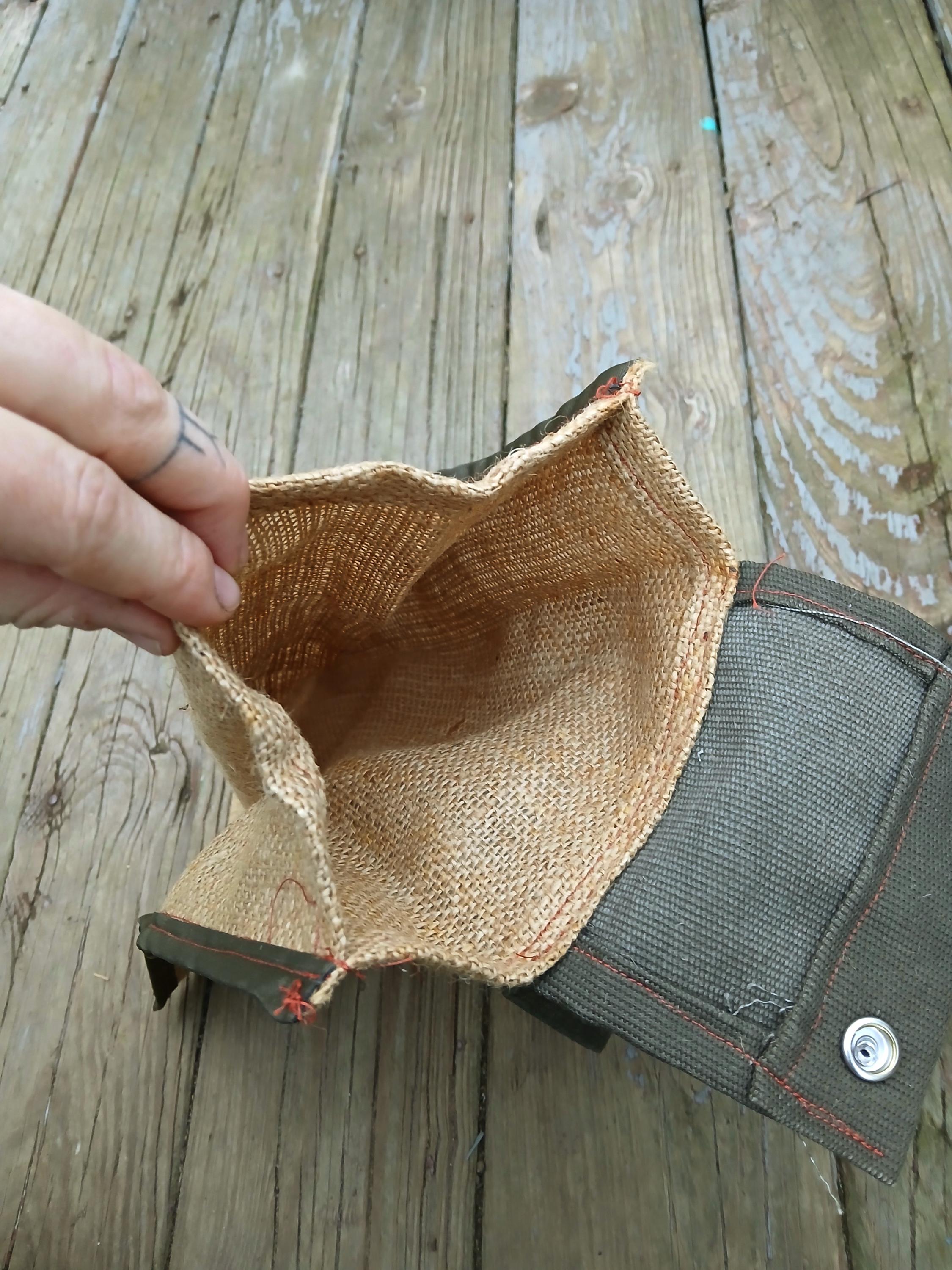 Handmade Foraging Pouch: Mushroom, Bug Patches, Burlap Sack – Mushroom Hunting Bag