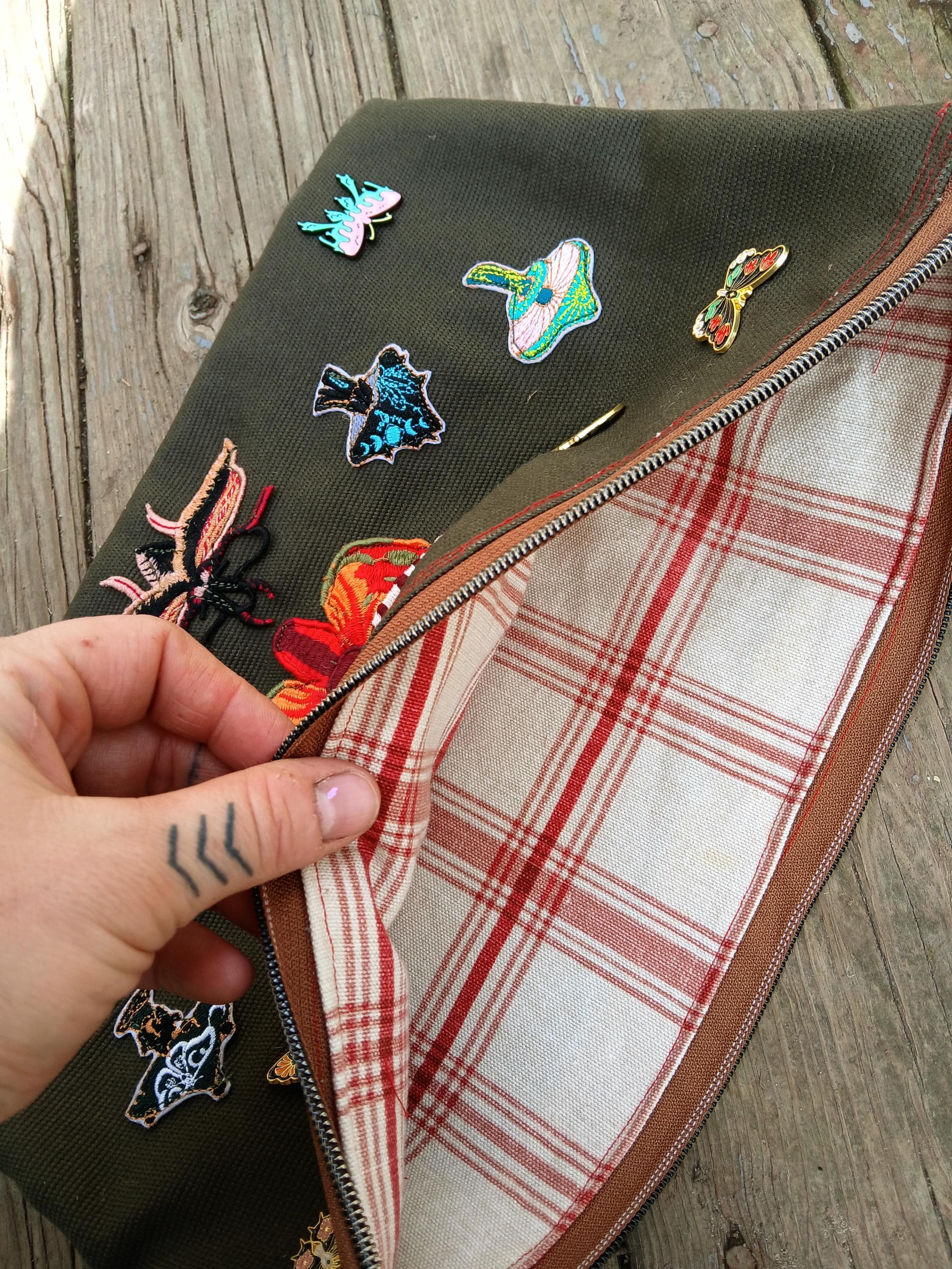 Whimsical Patches Zip Pouch